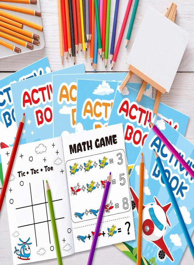 JAPBOR Airplane Party Coloring Books - 24PCS Mini Airplanes Theme Activity Color Book Bulk for Kid Party Favors, Cartoon Plane Small Colouring Pages for Birthday Gifts Class Drawing Painting Game - Image 5